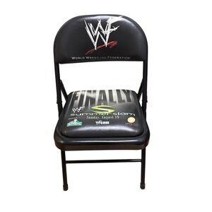 Vtg WWF World Wrestling‎ Federation SummerSlam Folding Chair Collectible Aug. 19